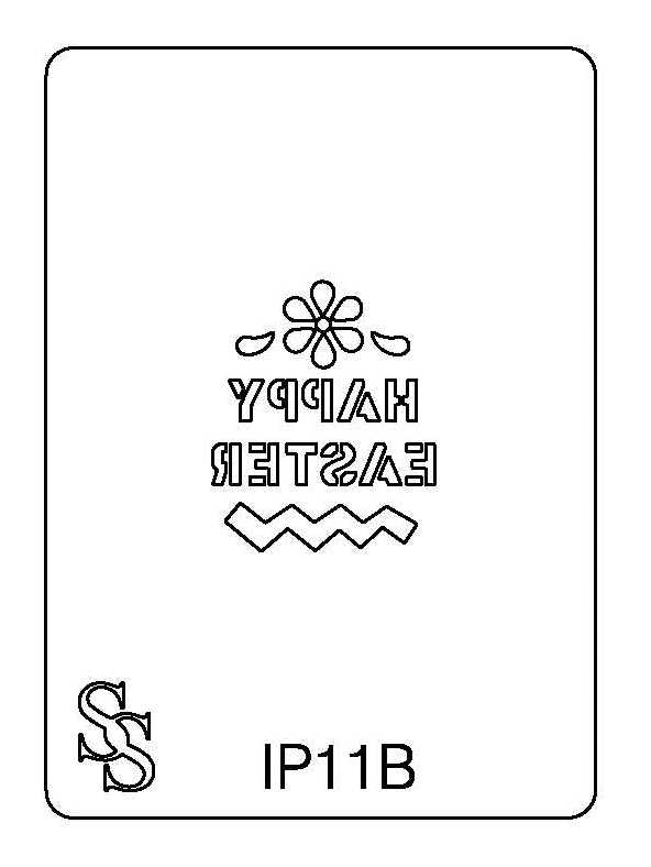 IMPRESSION PLATE IP11B HAPPY EASTER